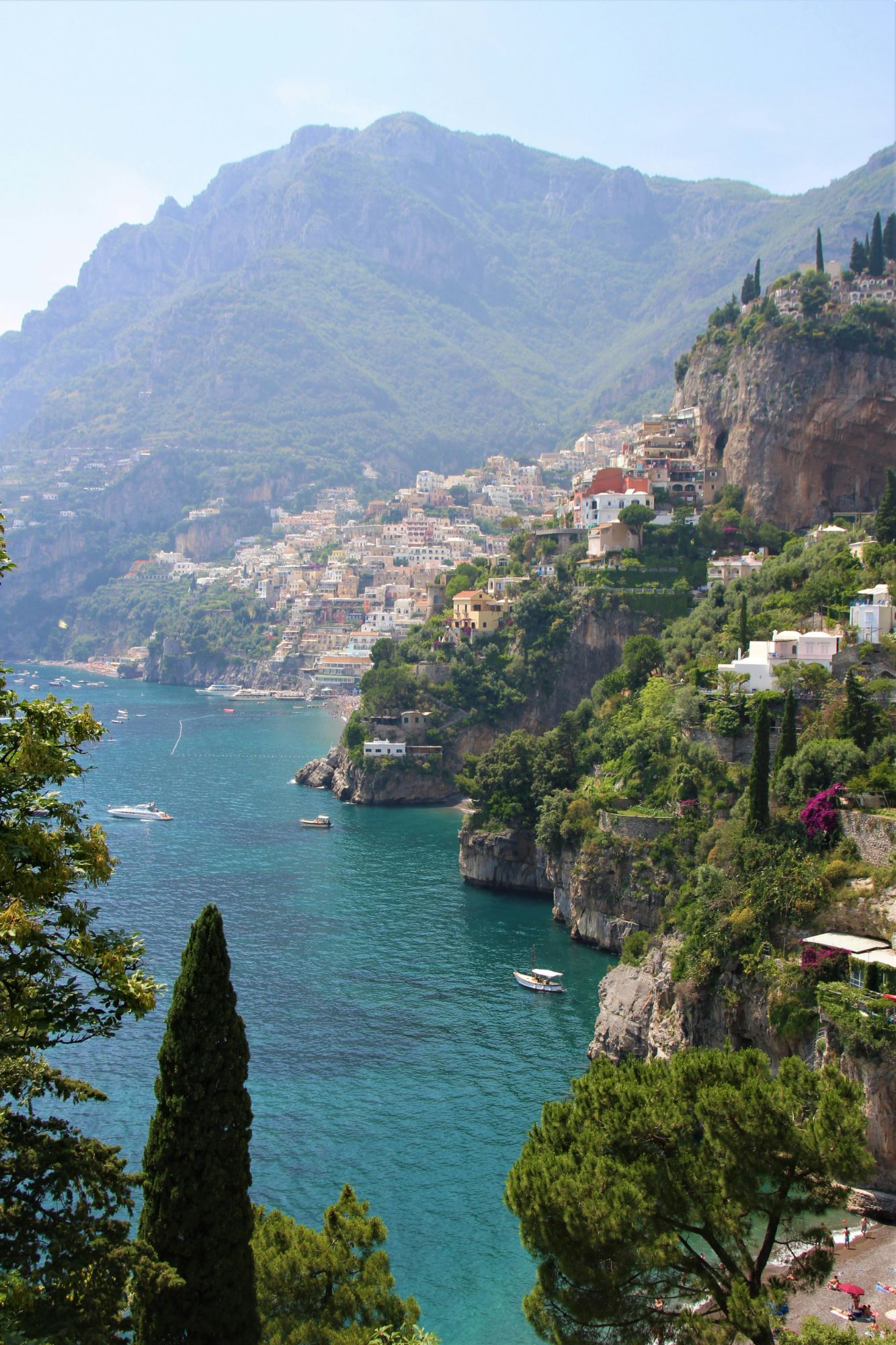 Positano's cliffside village overlooking the Amalfi Coast