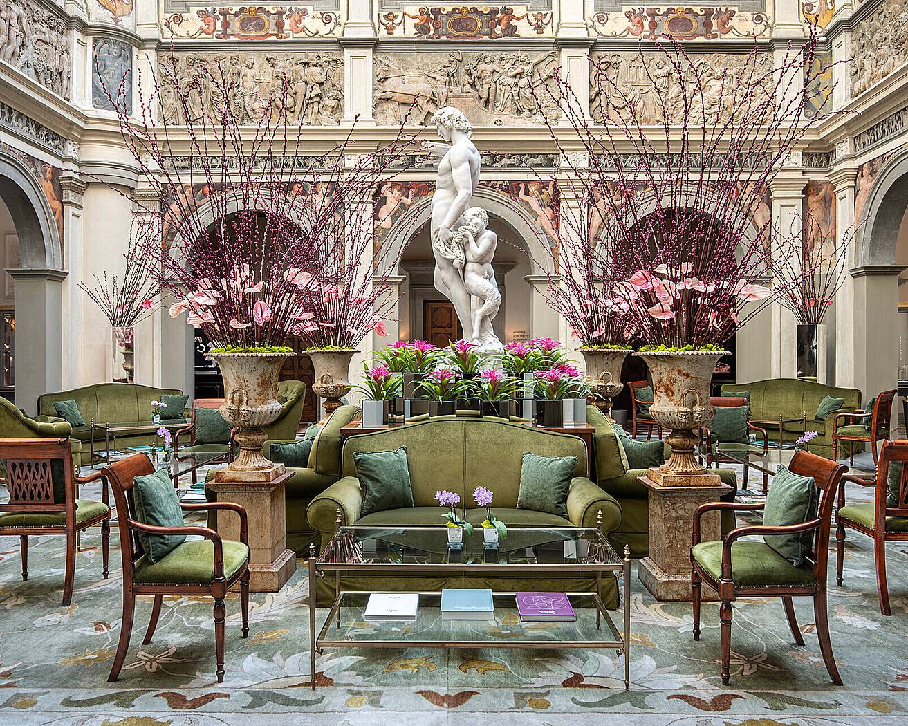 The frescoed courtyard at Four Seasons Hotel Florence